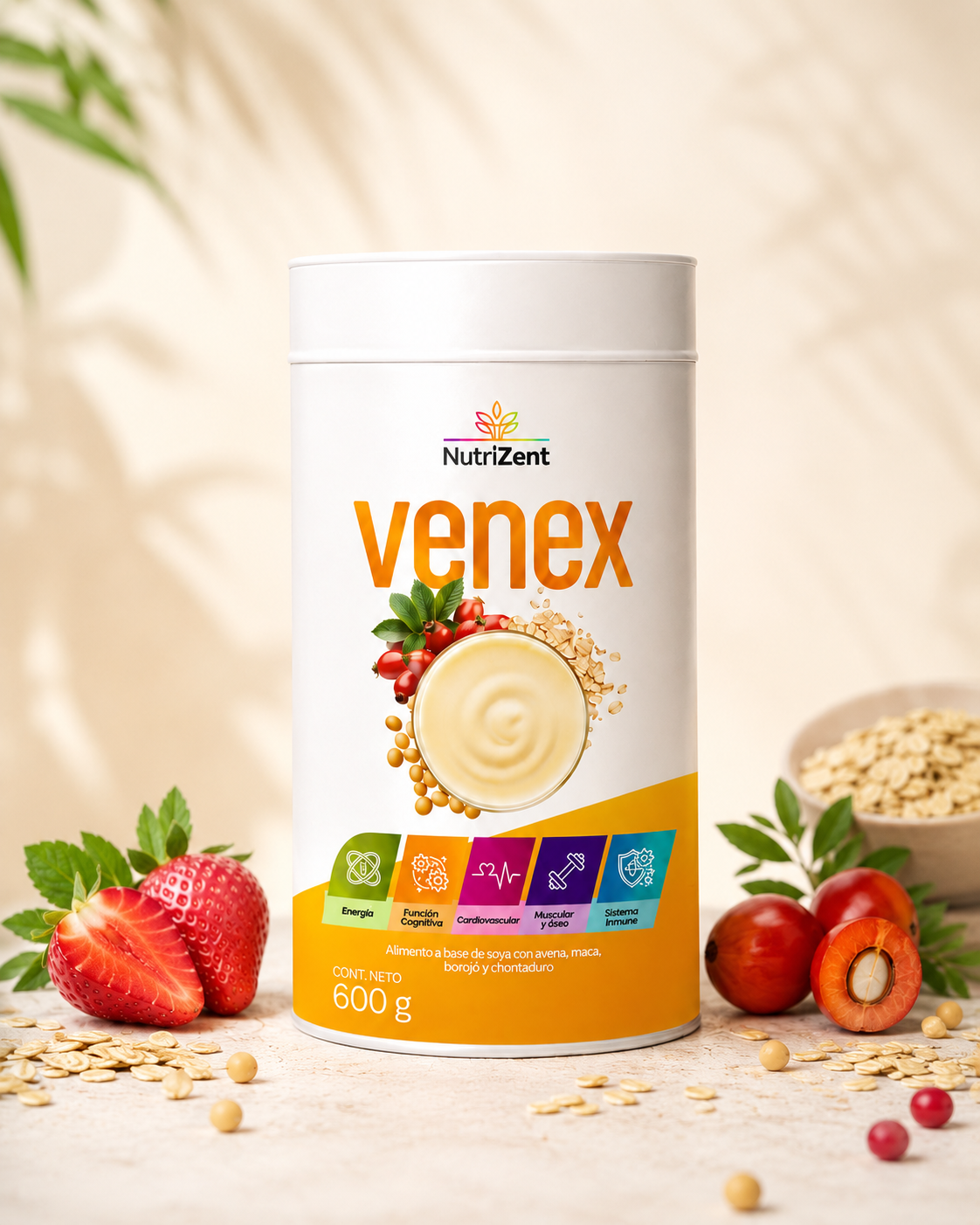 Venex – Alimento con vitaminas y minerales sabor fresa